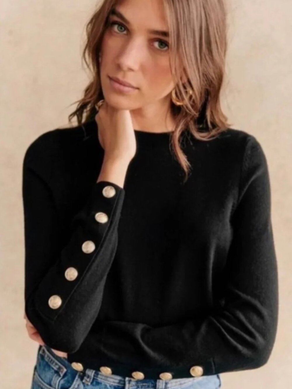 Sezane Paulo Jumper - Black - Size Small - Mint Condition! - Picture 2 of 12